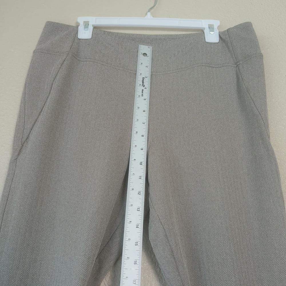 Athleta Delancey Skyline Zip-Up Ankle Herringbone Leggings for Women Sz XL Beige - Picture 5 of 11